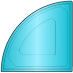 Купель из стеклопластика Fiber Pools Корнер 1,7х1,7 м глубина 1,5 м, цвет голубой
