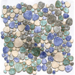 Керамическая мозаичная смесь Giaretta Морские камешки P-1, основа на сетке