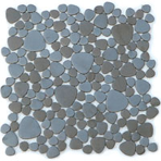 Мозаика керамическая однотонная Giaretta Морские камешки PIB-08, основа на сетке