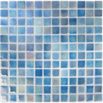 Мозаика стеклянная однотонная Castellon BP279 светло-голубой перламутр