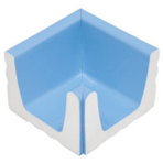 Переливной лоток керамический K1 голубой, внутренний угол